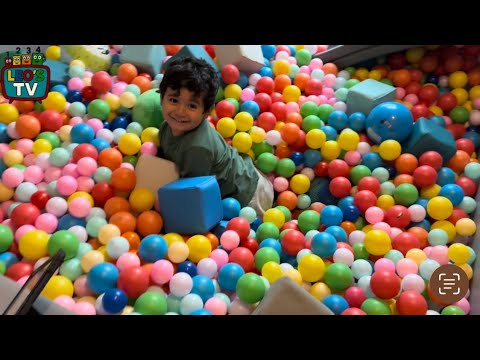 NumberBlocks Domino Chain Reaction Into Our Ball Pit | |  Leo’s Tv
