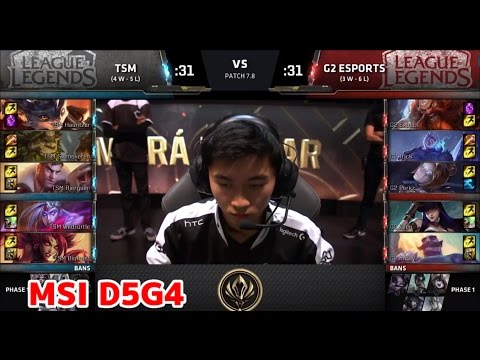MSI 2017 グループステージ | TSM vs G2 | D5G4 | 日本語実況解説
