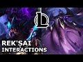 THE MOTHER OF XER'SAI | Rek'Sai Interactions with Other Champions | League of Legends Quotes