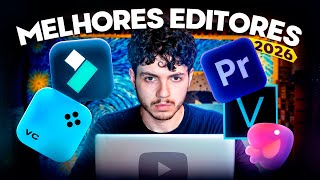 MELHORES EDITORES DE VÍDEO PARA PC EM 2026! (Grátis, Iniciante, IA e Profissionais)