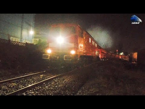 BR232 Ludmilla 65-1014-8 & Marfar DB Cargo Freight Train in Noapte/Night in Oradea - 19 October 2020