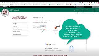 Accessing the LCPS Intranet - Use the Proper Account
