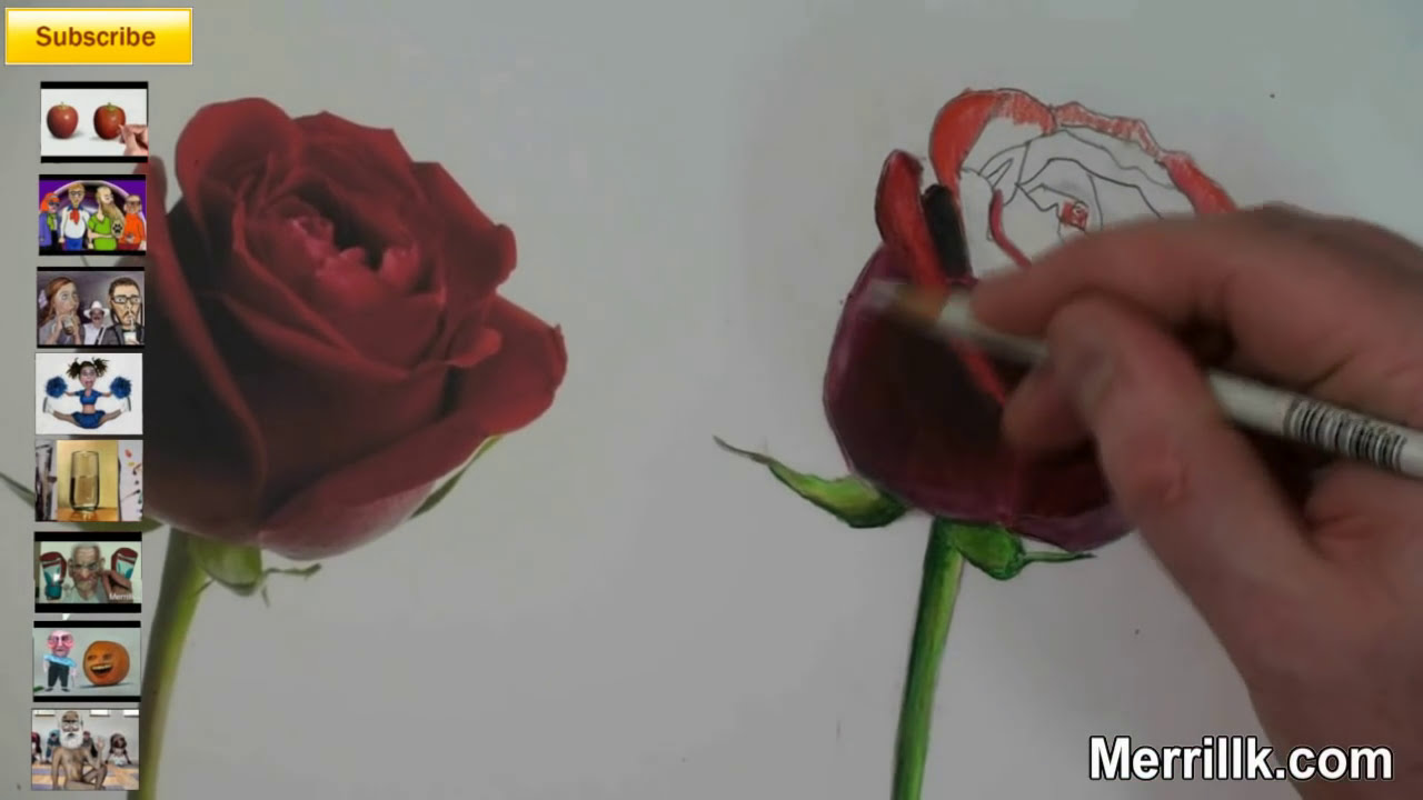 how to draw a rose step by step flower drawing tutorial