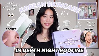 KOREAN SKINCARE NIGHT ROUTINE 🛁 how to get rid of clogged pores.. and get glass skin?! VLOGMAS DAY 7