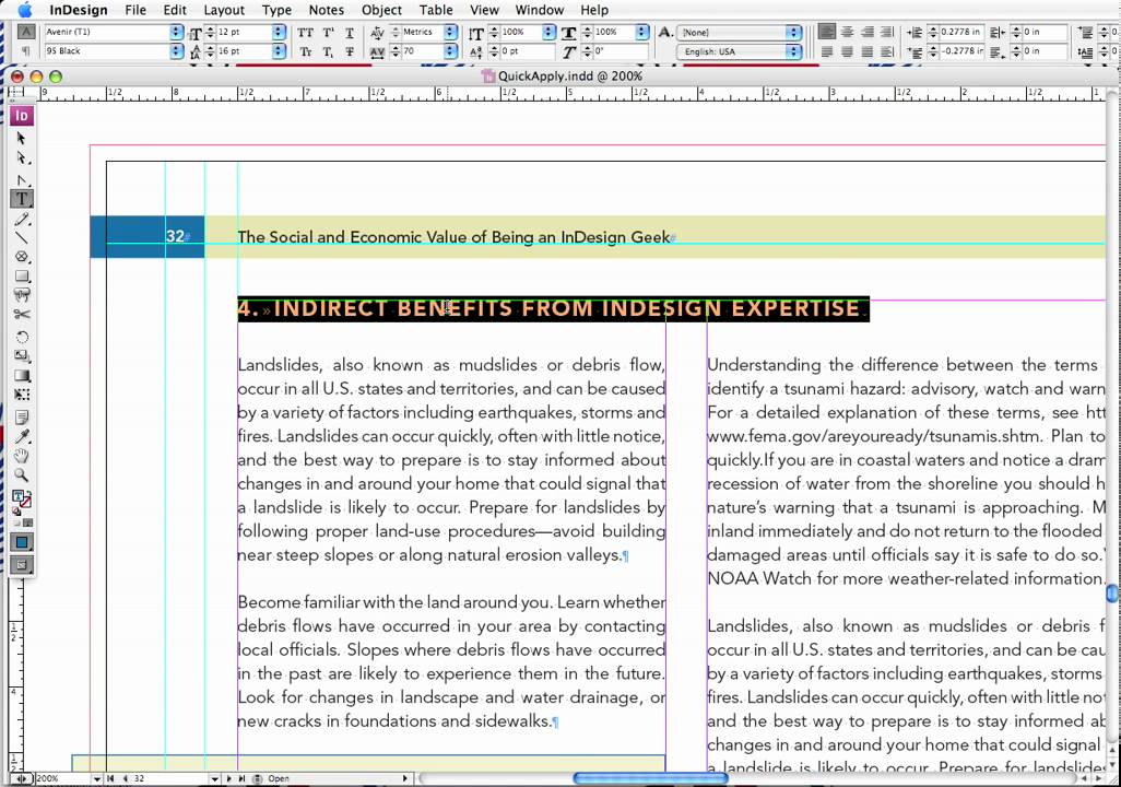 InDesign: Quick Apply