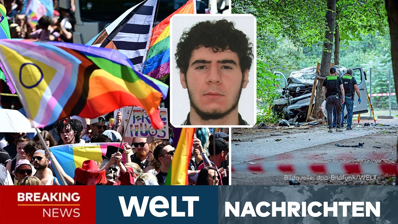 TERRORATTACKE IN BERLIN: Auto rast in Menschenmenge bei CSD – Eine Tote, viele Verletzte | WELT LIVE