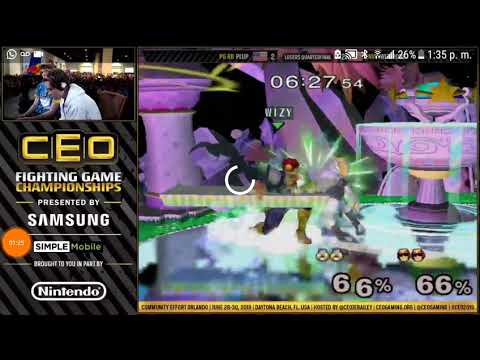 CEO 2019 SSBM - Pg | Plup (sheik/Fox) vs Envy | Wizzrobe (c.falcon) highlight losser quatter melee