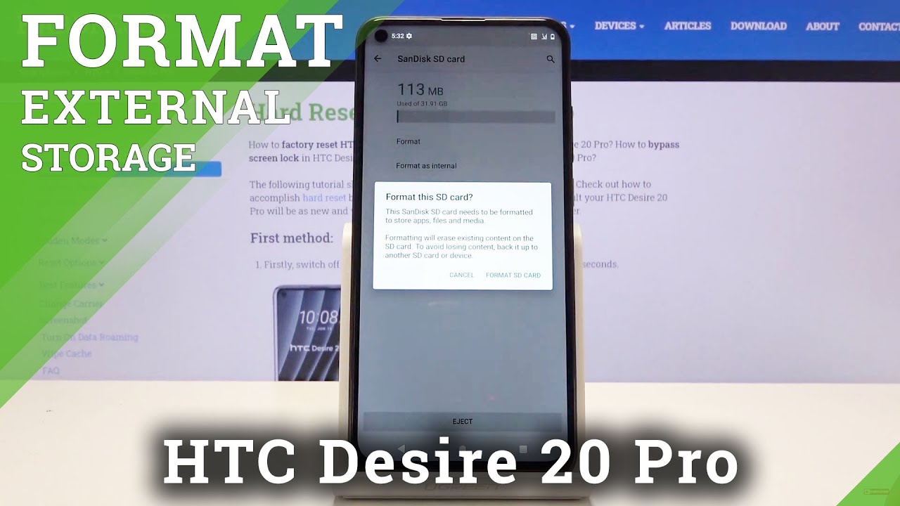 How to Format SD Card in HTC Desire 20 Pro – Format Memory Card