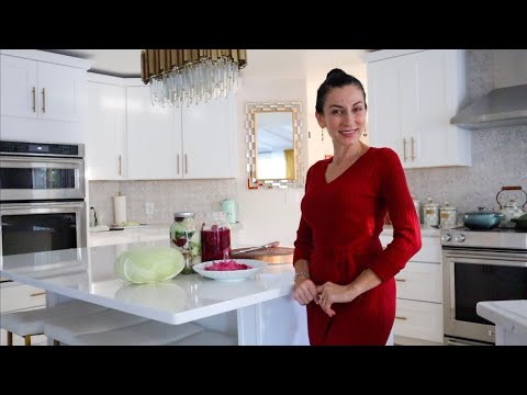 How To Make The Easiest Homemade Sauerkraut | Fermented Cabbage with Beetroot | Heghineh