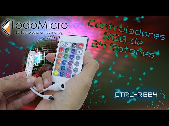 Vídeo relacionado con WANGCL 2 controladores remotos inalámbricos IR de 24 teclas con receptor LED controlador RGB para tiras de luces LED RGB 3528 5050 SMD