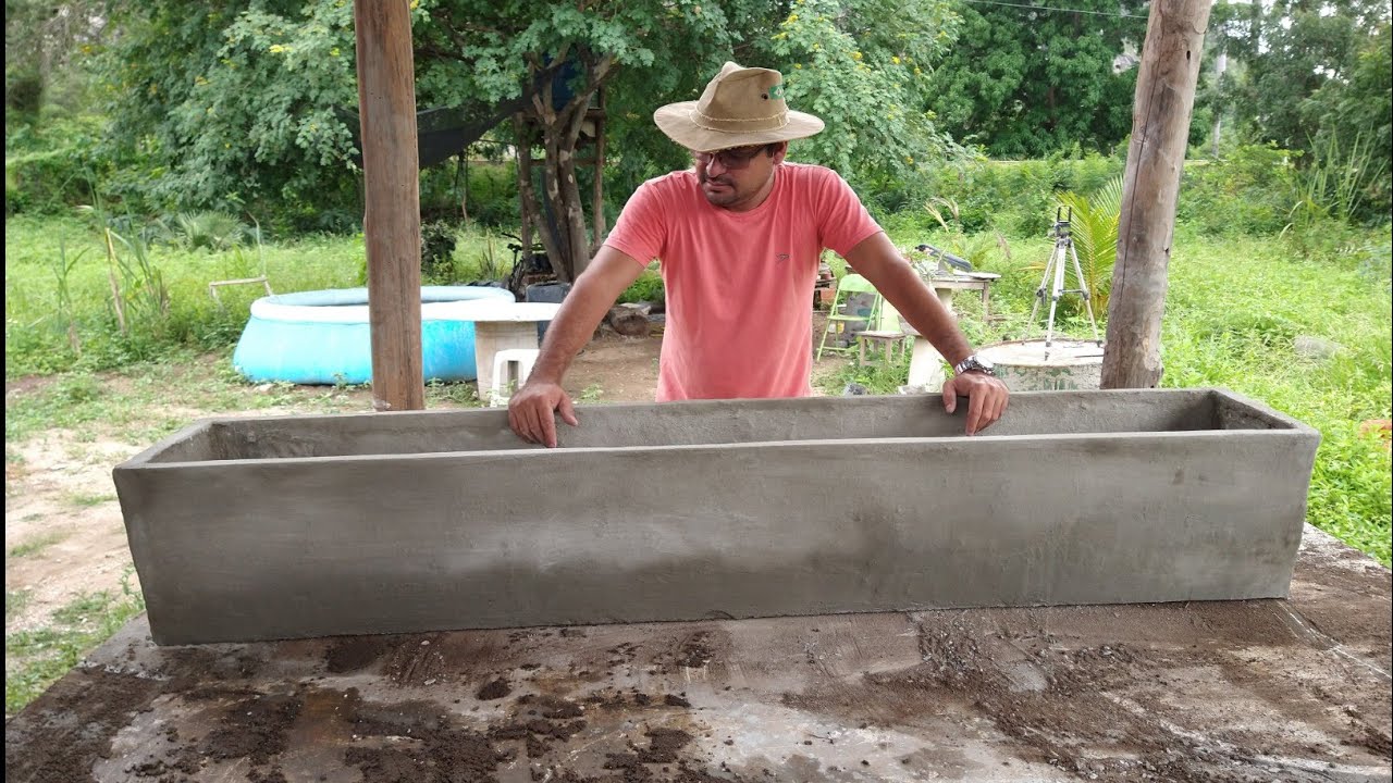 Vaso Jardineira grande de cimento