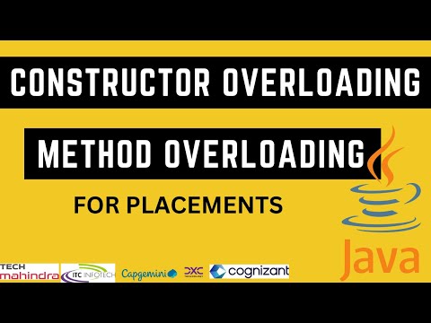 Constructor Overloading In Java Method Overloading Java Interview Wipro Infosys Cognizant