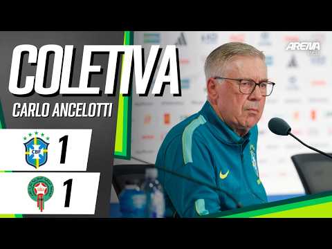 COLETIVA CARLO ANCELOTTI | AO VIVO | Brasil x Marrocos - Copa do Mundo 2026