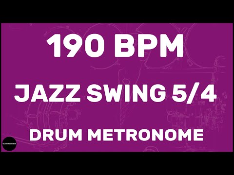Jazz Swing 5/4 | Drum Metronome Loop | 190 BPM
