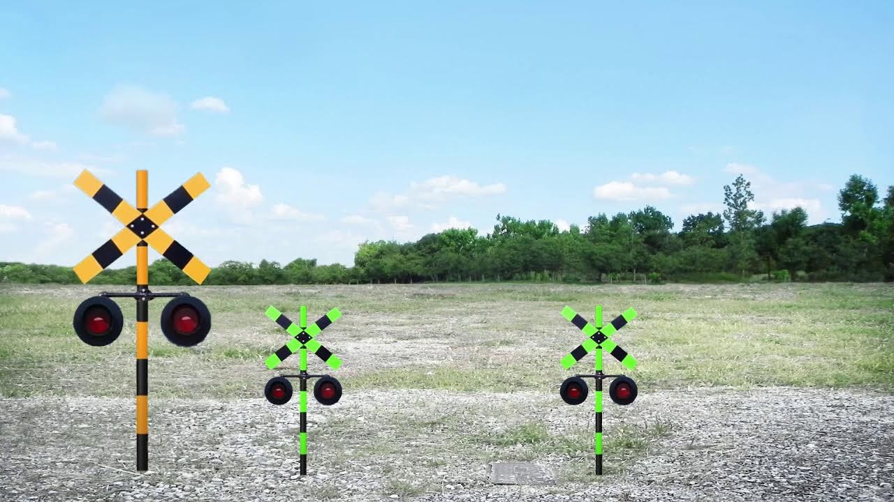 【踏切アニメ】さまざまな形の踏切カンカン 4785 Railroad crossings of various shapes 4785