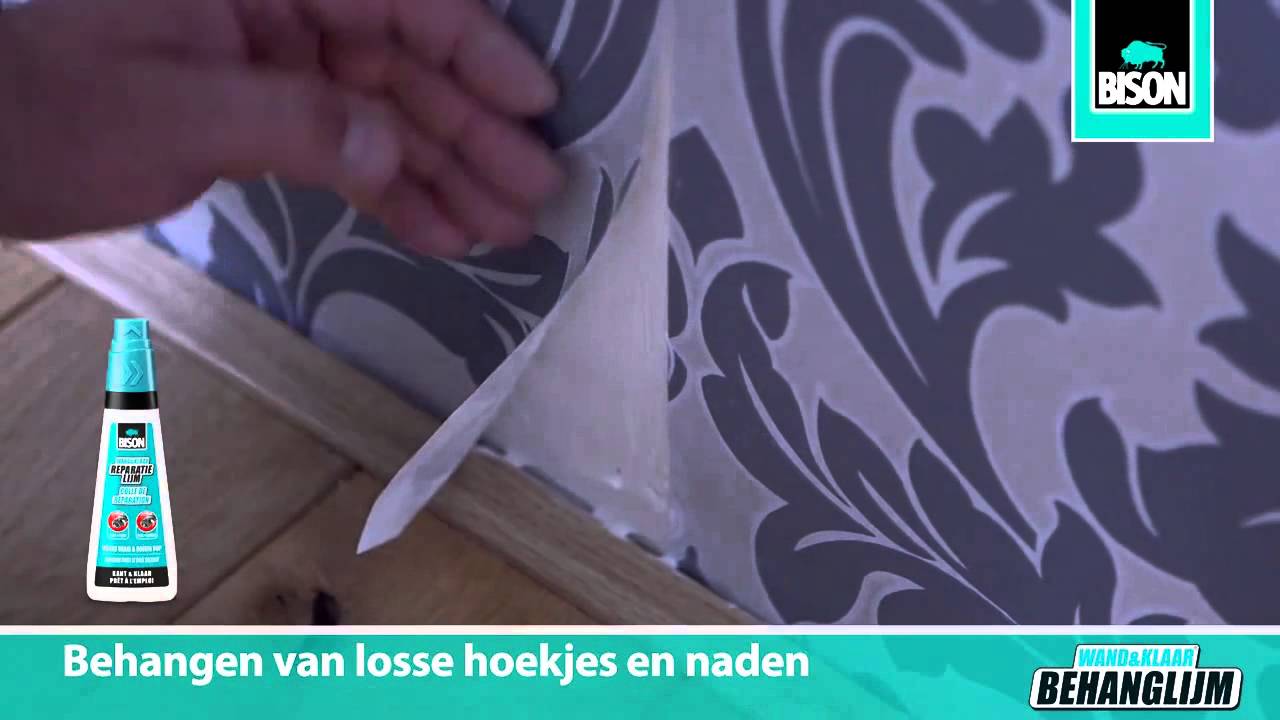 Bison Behanglijm   Hoe behang en lijm je losse hoeken en naden 1