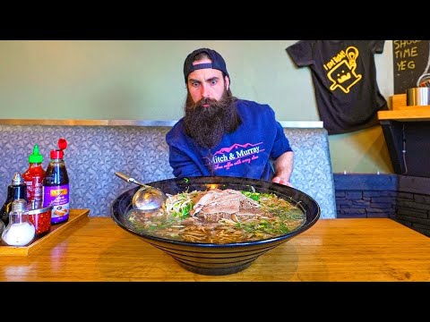 OVER 200 PEOPLE HAVE FAILED THIS MASSIVE PHO CHALLENGE IN CANADA! | BeardMeatsFood