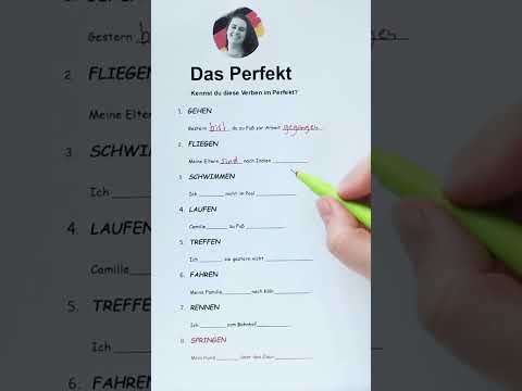 Das Perfekt im Deutschen 🇩🇪😮 Kennst du diese Verben im Perfekt? #deutsch #german #learngerman