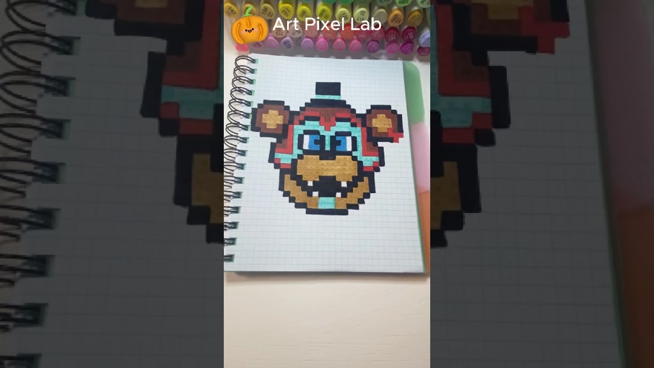 Glamrock Freddy FNAF Pixel Art #pixelartideas #artpixellab #pixelart #freddyfnafhs #fnaf