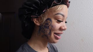 MISTY GOT MY FACE TATTOOED ON HER FACE *she called her mom 😳*