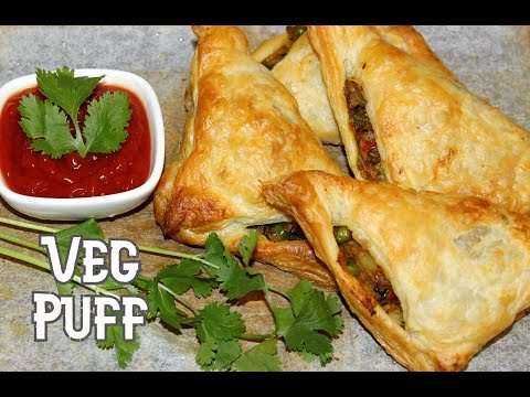 Veg Puff Recipe | Aloo Matar Patties | Puff with Oven