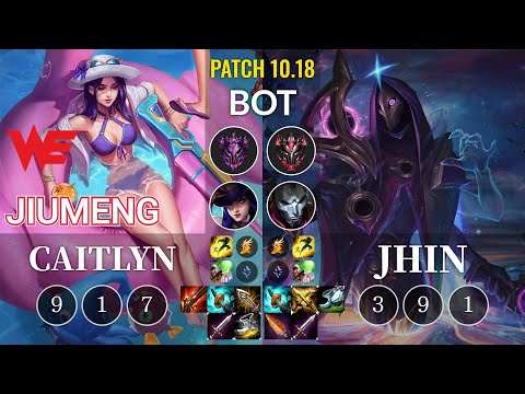 WE Jiumeng Caitlyn vs Jhin Bot - KR Patch 10.18