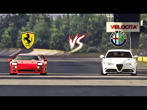 FERRARI F40 vs ALFA ROMEO #dragrace #gaming #youtube