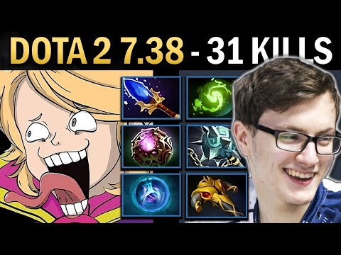 Invoker Gameplay Miracle with 31 Kills and Refresher - Dota 7.38