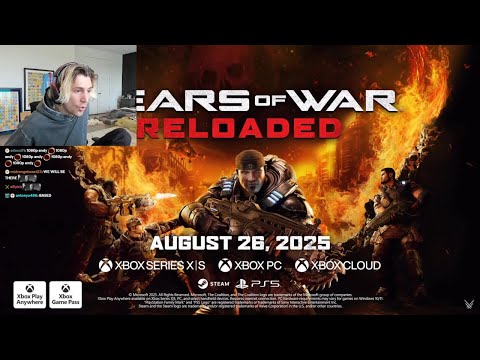 xQc Reacts to Gears of War: Reloaded | Xbox Games Showcase