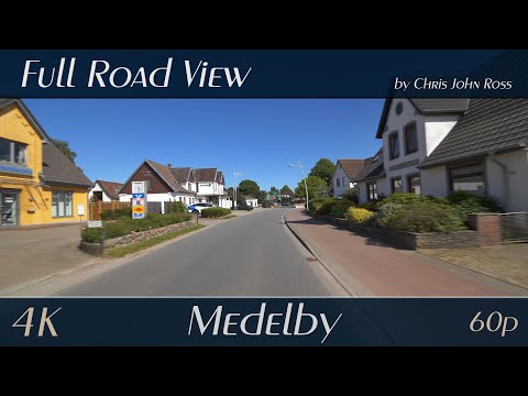 Medelby, Kreis Schleswig-Flensburg, Germany: Hauptstraße, Grüner Weg - 4K (2160p/60p) Ultra HD