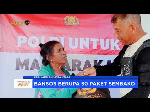 KAPOLRES TANAH KARO BERSAMA PERSONEL SAMBANGI WARGA DAN SALURKAN BANTUAN SOSIAL