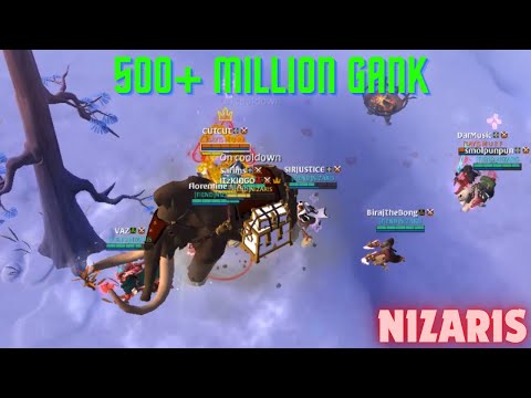 MAMMOTH + 500 MILL GANK || JUICY KILLS ONLY || ALBION ONLINE GANKING || NIZARIS