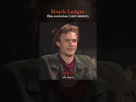 Heath Ledger evolution (1997-2008) 🎬✨️ #heathledger #heathledgerjoker #throwback #actor