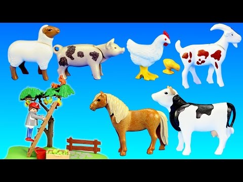 Playmobil Farm Apple Harvest Barn Animals Building Set Build Review