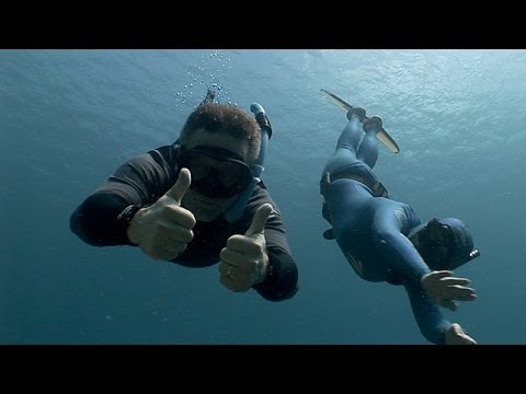 Freediving with Karol Meyer (Jonathan learns to hold his breath!)