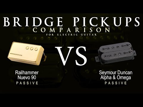 Railhammer NUEVO 90 vs Seymour Duncan ALPHA & OMEGA - Bridge Guitar Pickup Comparison Tone Demo