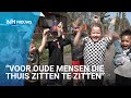 Stoepkrijten voor de ouderen: "Als ik deze kindertjes zie, mis ik mijn familie heel erg"