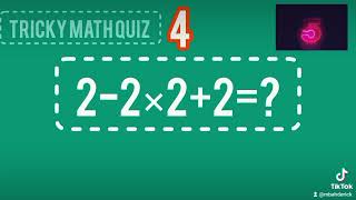 What's 2-2×2+2=? answer? #shorts #maths #canyousolvemathspuzzles