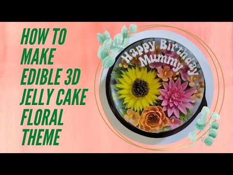 3D Jelly Cake - Sunflower | Dahlia | Hydrangea | Peonies