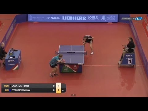 Miikka O'Connor gets a warning about a faulty service (European Championships 2016)