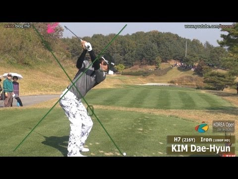 [1080P SLOW] KIM Dae-Hyun Iron with Practice Golf Swing_2012 (2)