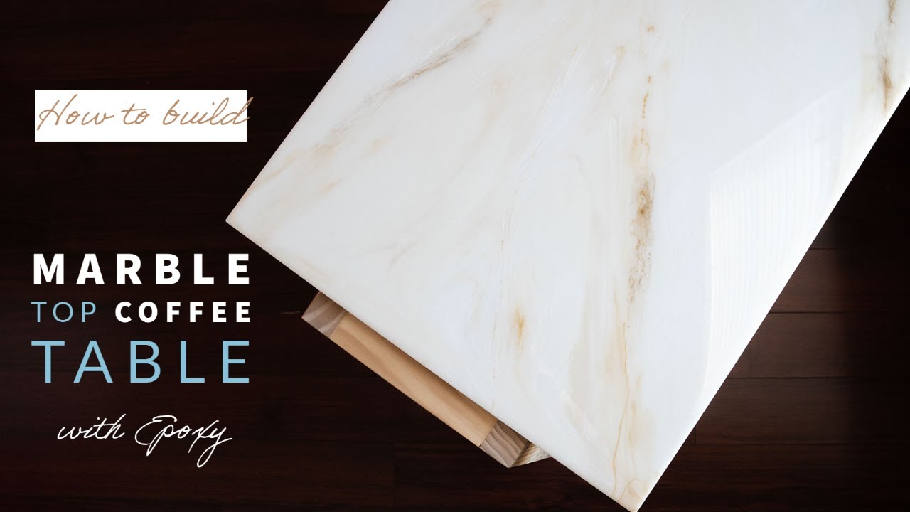 Watch video Gold & White Marble Top Coffee Table - DIY with Epoxy Resin Now Gold & White Marble Top Coffee Table - DIY with Epoxy Resin