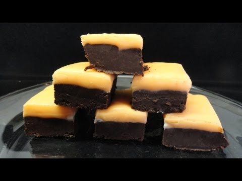 Halloween Double Decker Fudge (Easy, no stove required)