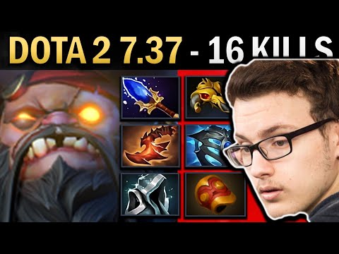 Pudge Gameplay Miracle with 16 Kills and Aghanims - Dota 2 7.37