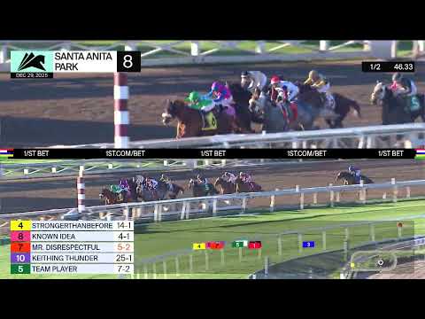 Mr. Disrespectful wins Race 8 on Monday, December 29 at Santa Anita Park
