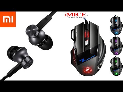 Наушники Xiaomi Piston Fresh Version Игровая мышь iMice X7 Gaming С Алиэкспресс Распаковка, обзор.