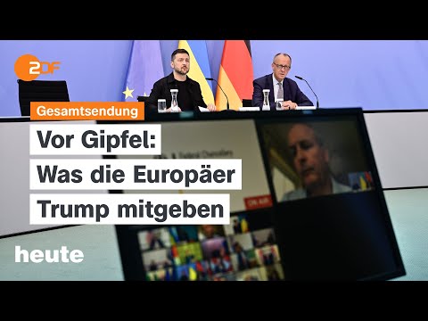 heute 19:00 Uhr vom 13.08.2025: Merz, Selenskyj und Trump, Leopoldina warnt vor Social Media, Hitze