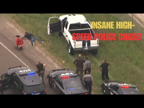 High-Speed Police Chase: Stolen Pickup Crashes in Dramatic Pursuit/Traffic crash