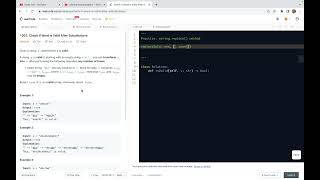 YouTube video 'leetcode 1003. Check If Word Is Valid After Substitutions - string replace method'