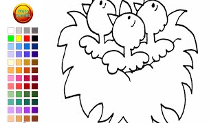 Baby Bird Coloring Pages For Kids - Baby Bird Coloring Pages